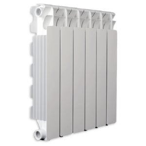 Radijator Fondital Alter­num B4 bele boje, više sekcija, aluminijumski, za centralno grejanje.